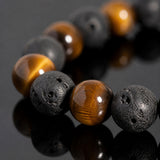 Tiger Eye & Lava Stone Combination Bracelet – 8 MM