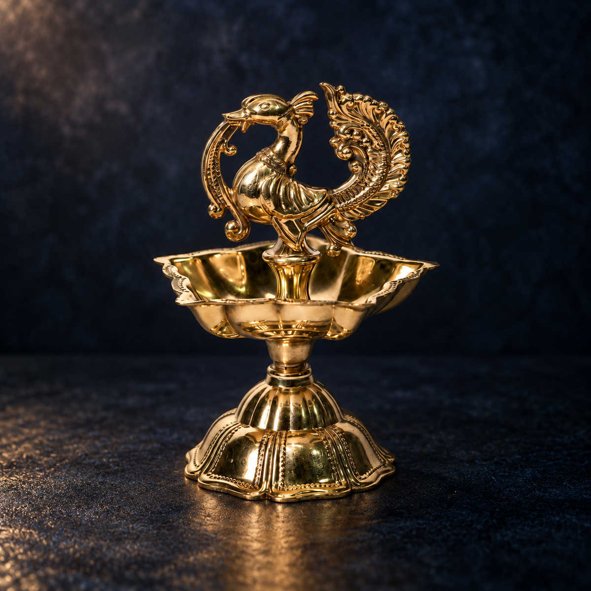 Swan Diya With Lotus Base Size 1