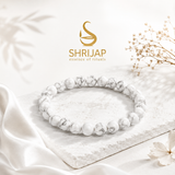 Natural White Howlite Bracelet – 8 MM