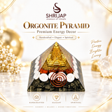 Dhanyog Wealth Pyramid with Copper Coil – Gomti Chakra Pyrite Shree Yantra