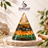 Dhanyog Gold Pyramid Cone with Copper Coil