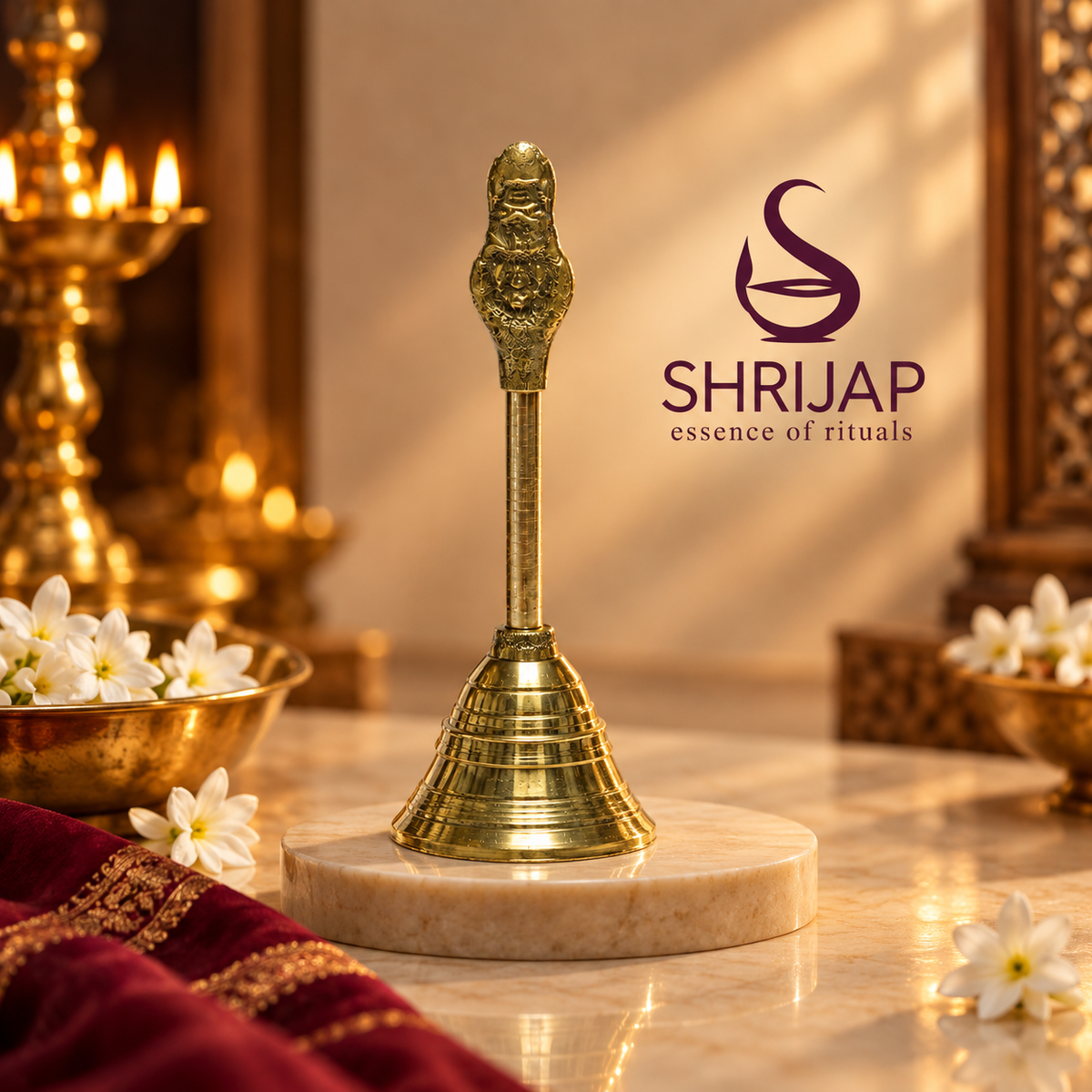 Vishnu Brass Pooja Bell Medium