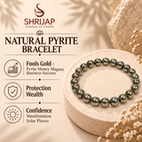 Natural Pyrite Bracelet – 8 MM