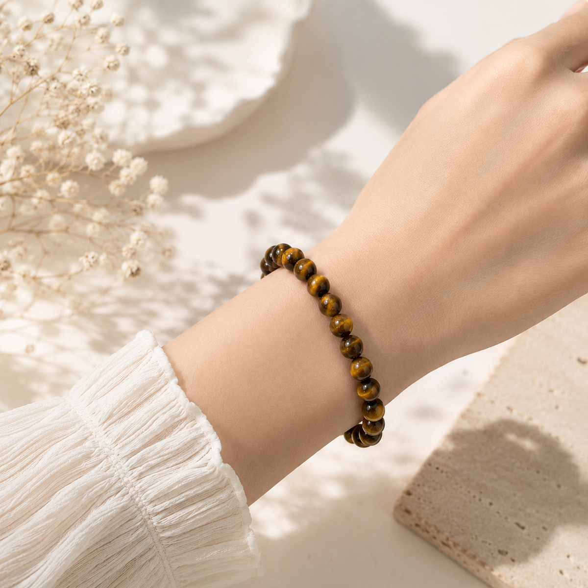 Natural Golden Tiger Eye Bracelet – 6 MM