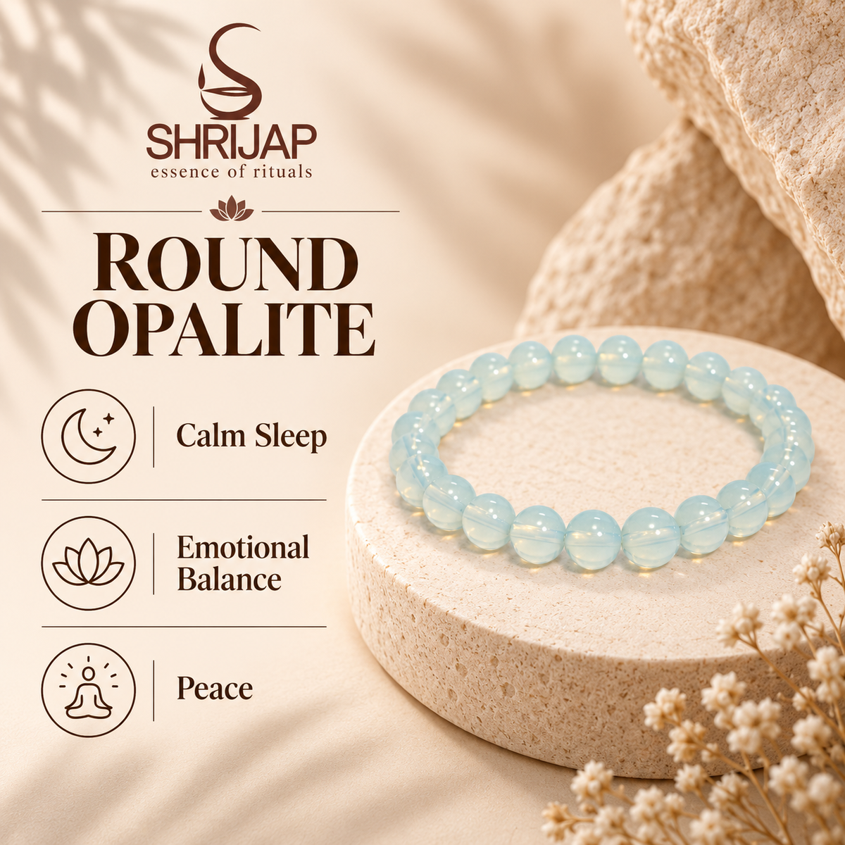 Round Opalite Bracelet – 8 MM