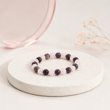 Rose Quartz & Amethyst Combination Bracelet – 8 MM