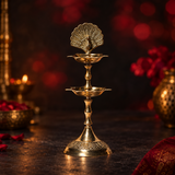 Peacock Diya With 2-Step Big