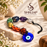 7 Chakra Tumble Hanging with Evil Eye Hanging Wand