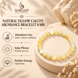 Natural Yellow Calcite Abundance Bracelet – 8 MM
