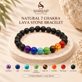Natural 7 Chakra Lava Stone Bracelet – 8 MM
