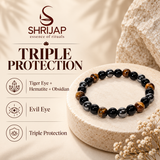 Natural Triple Protection Bracelet – 8 MM