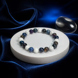 Multi Stone Round Bracelet – Howlite, Sodalite & Amethyst – 8 MM