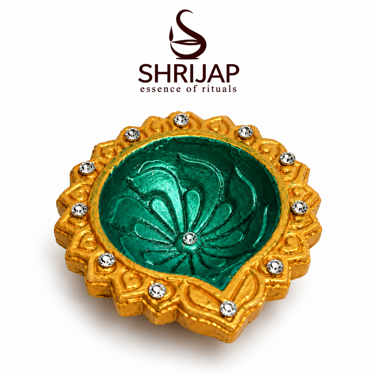 Handpainted Rangoli Carved Terracotta Diya – Royal
