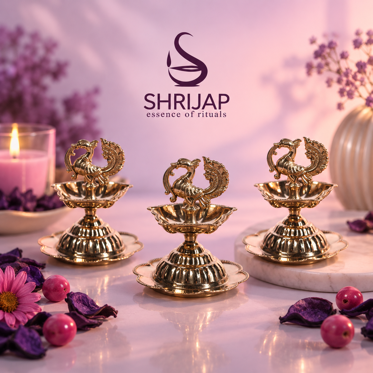 Swan Lotus Diya