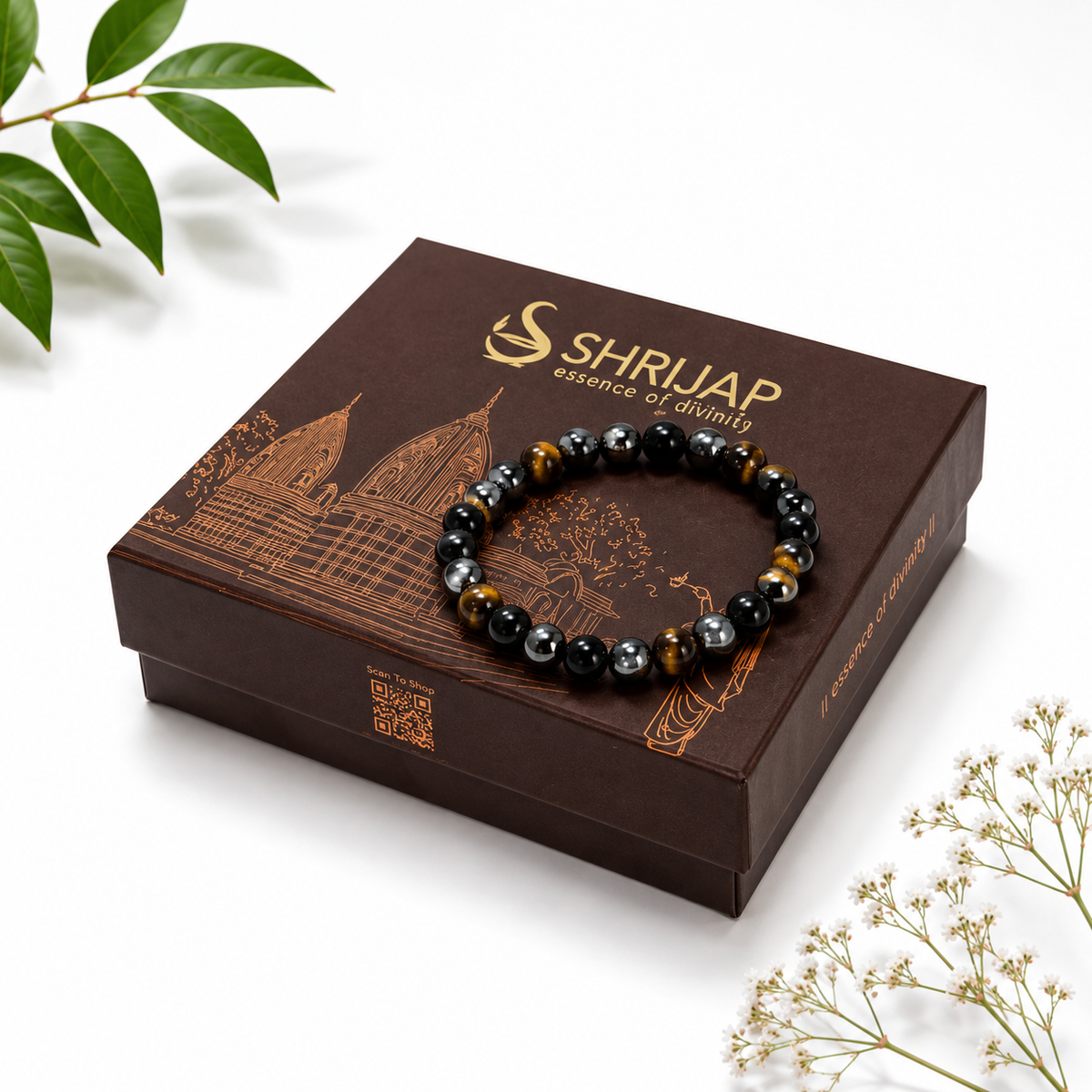 Natural Triple Protection Bracelet 6 MM