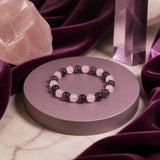 Rose Quartz & Amethyst Combination Bracelet – 8 MM