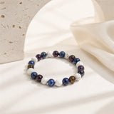 Multi Stone Round Bracelet – Howlite, Sodalite & Amethyst – 8 MM