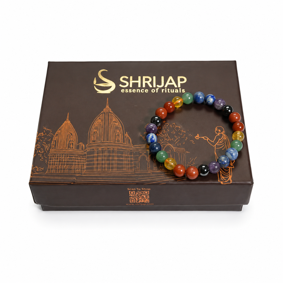 Natural 7 Chakra Healing Bracelet – 8 MM