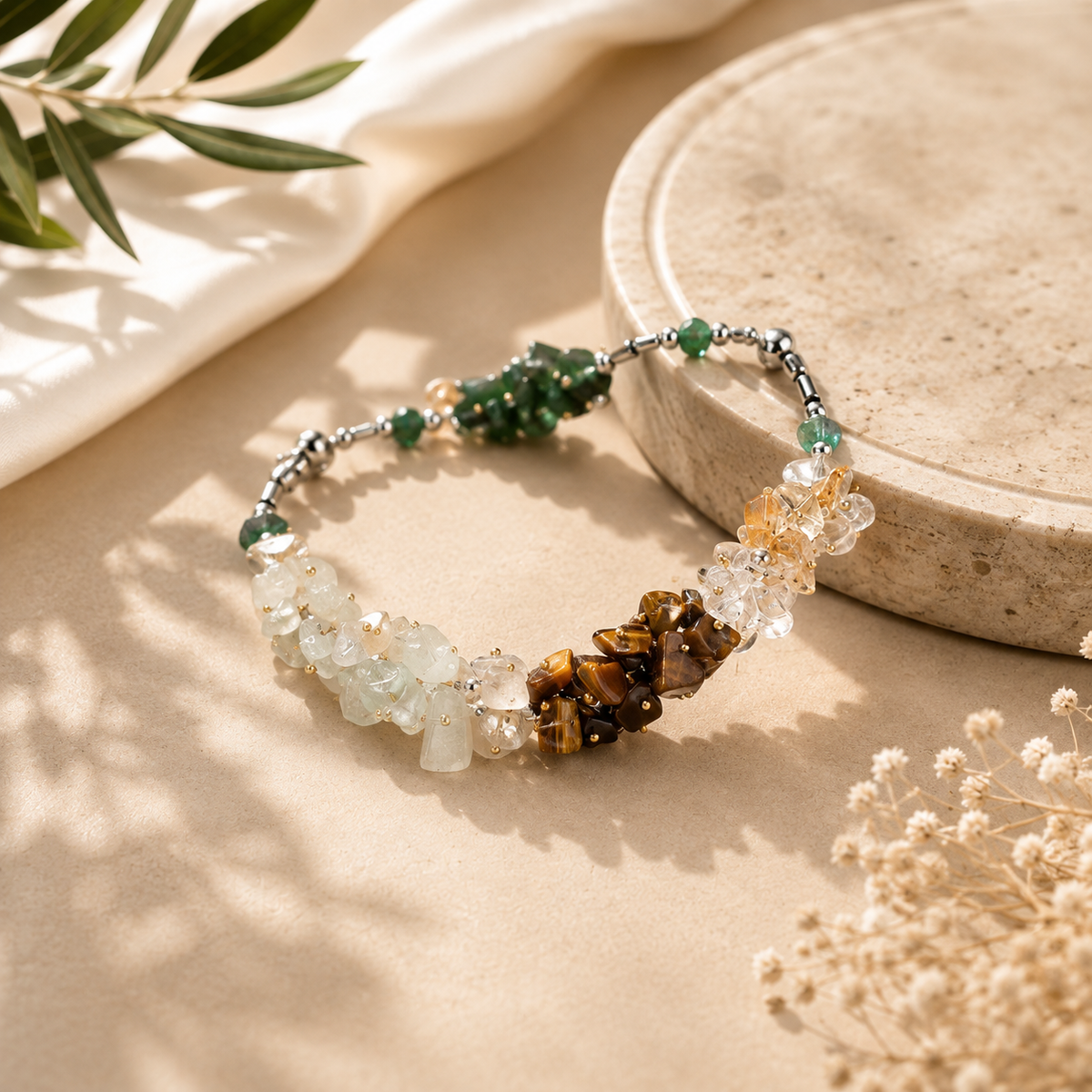 6 Crystal Chips Wealth Bracelet