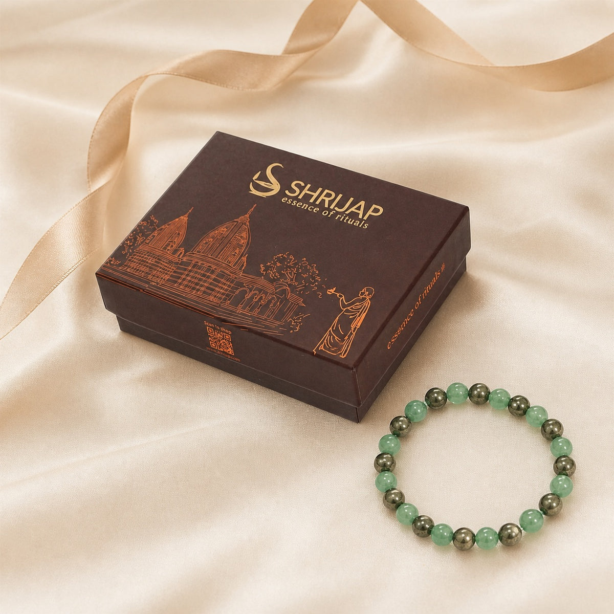 Green Aventurine & Pyrite Combination Bracelet – 8 MM