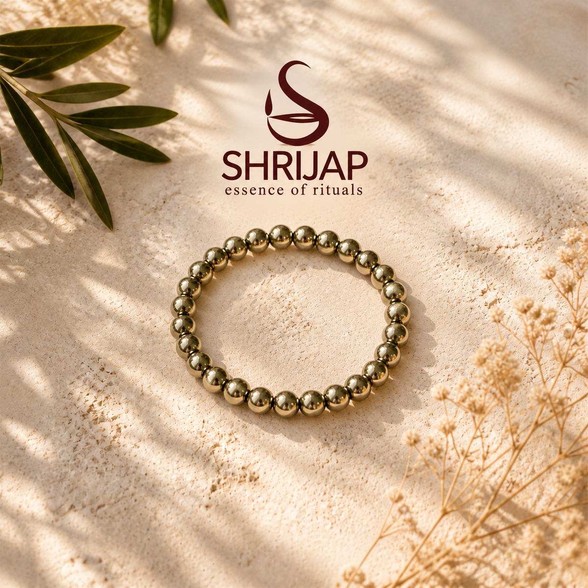 Golden Hematite Bracelet – 8 MM