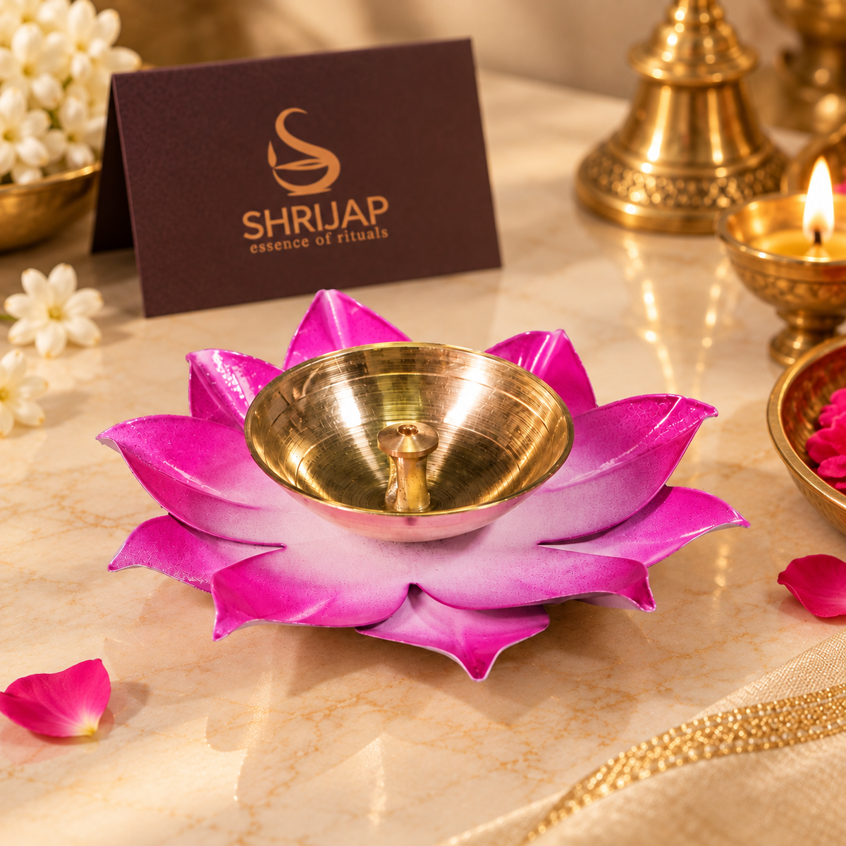 Sunflower Akhand Coloured Diya Big