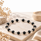Natural Karungali Silver Plated Bracelet – 6 MM