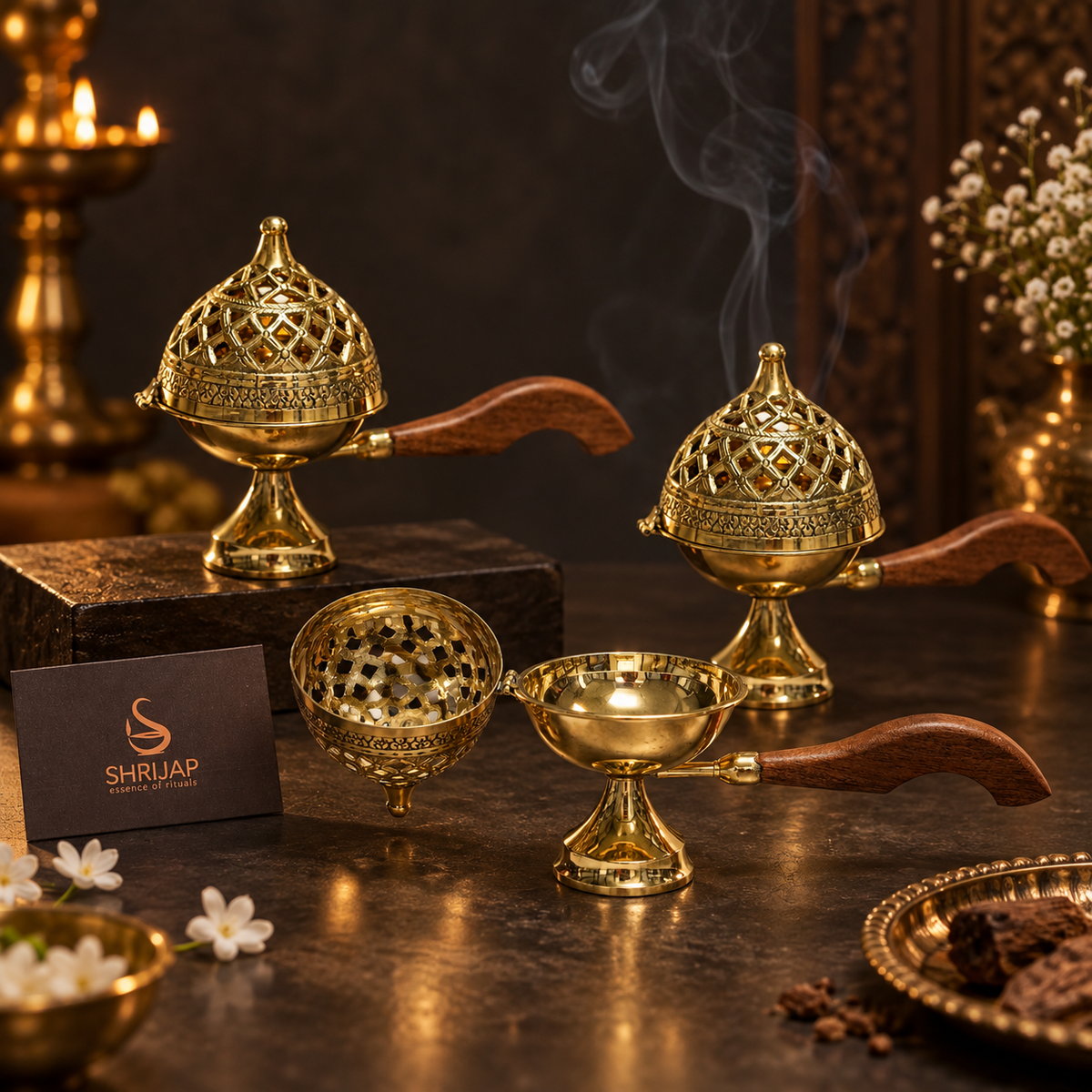 Jali Dhoop Dani With Wooden Handle