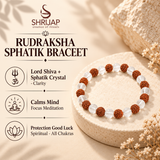 Rudraksha Sphatik Bracelet