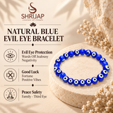 Natural Blue Evil Eye Bracelet 8 MM