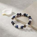 Multi Stone Round Bracelet – Howlite, Sodalite & Amethyst – 8 MM