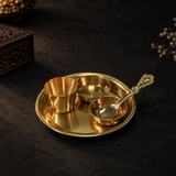 Brass Mini Pooja Thali Set 4 Inch
