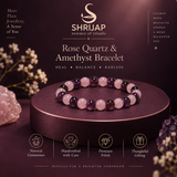 Rose Quartz & Amethyst Combination Bracelet – 8 MM