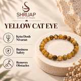 Natural Yellow Cat Eye Bracelet – 8 MM