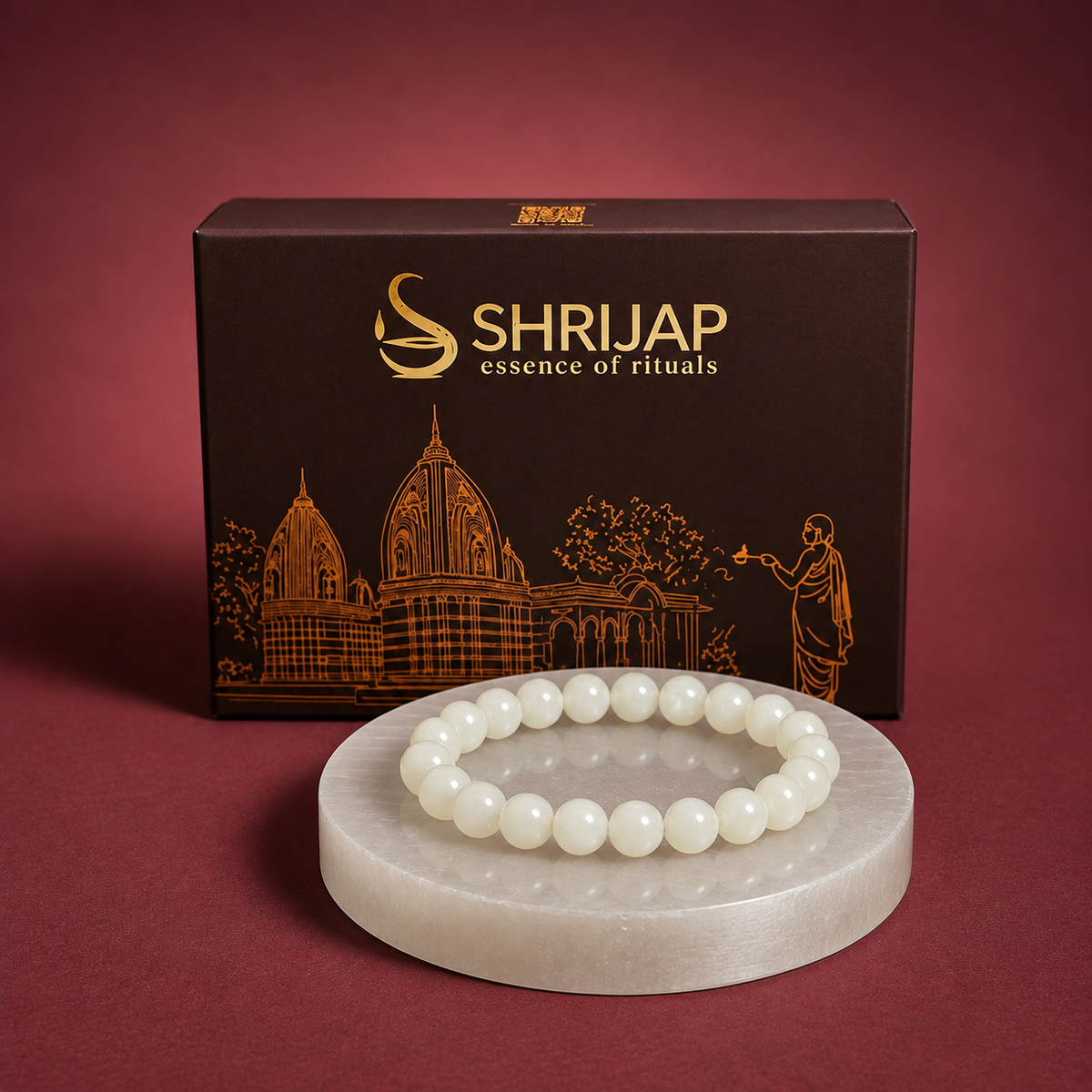 Natural White Moonstone Bracelet – 8 MM
