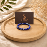 Natural Blue Evil Eye Bracelet 8 MM