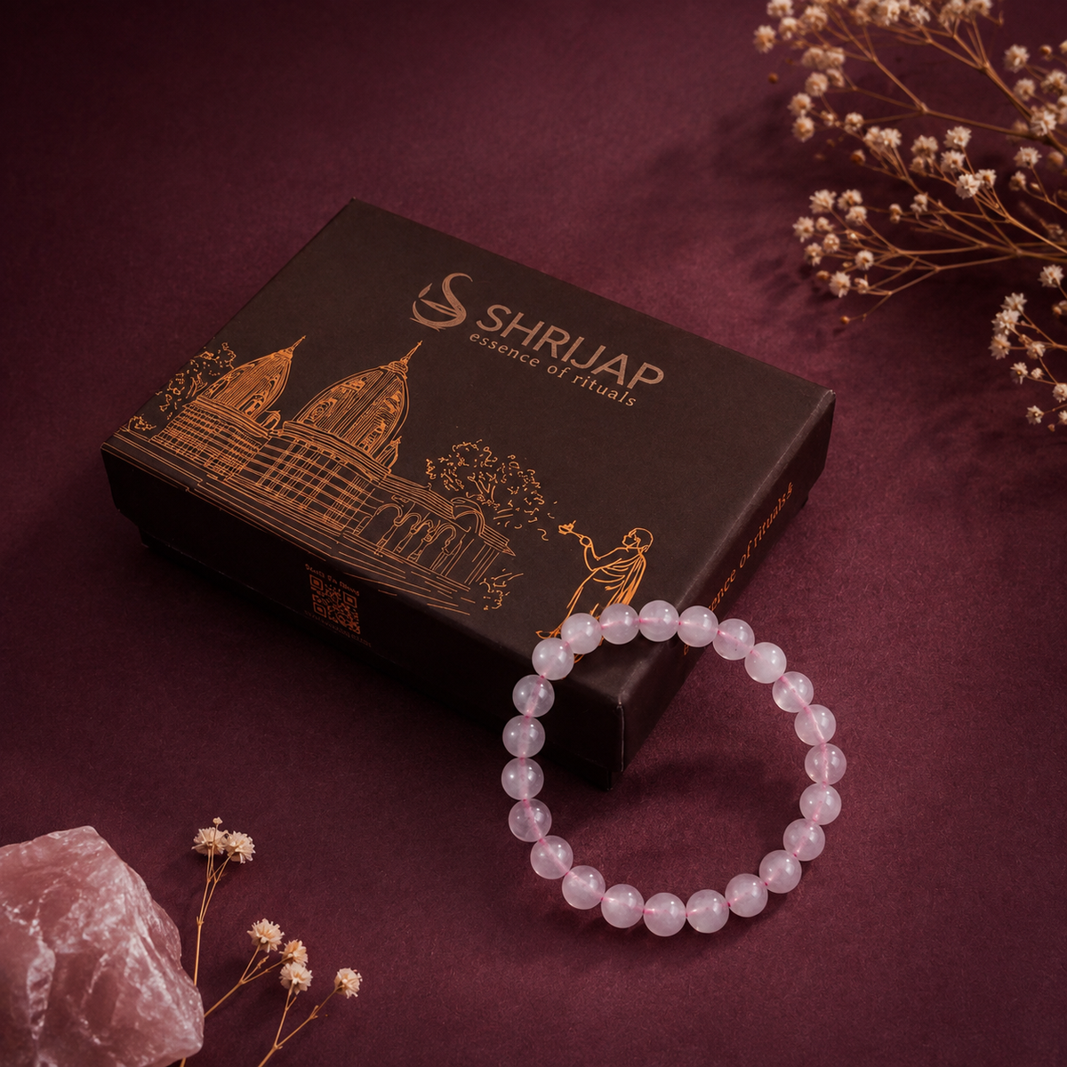 Natural Rose Quartz Bracelet – 8 MM