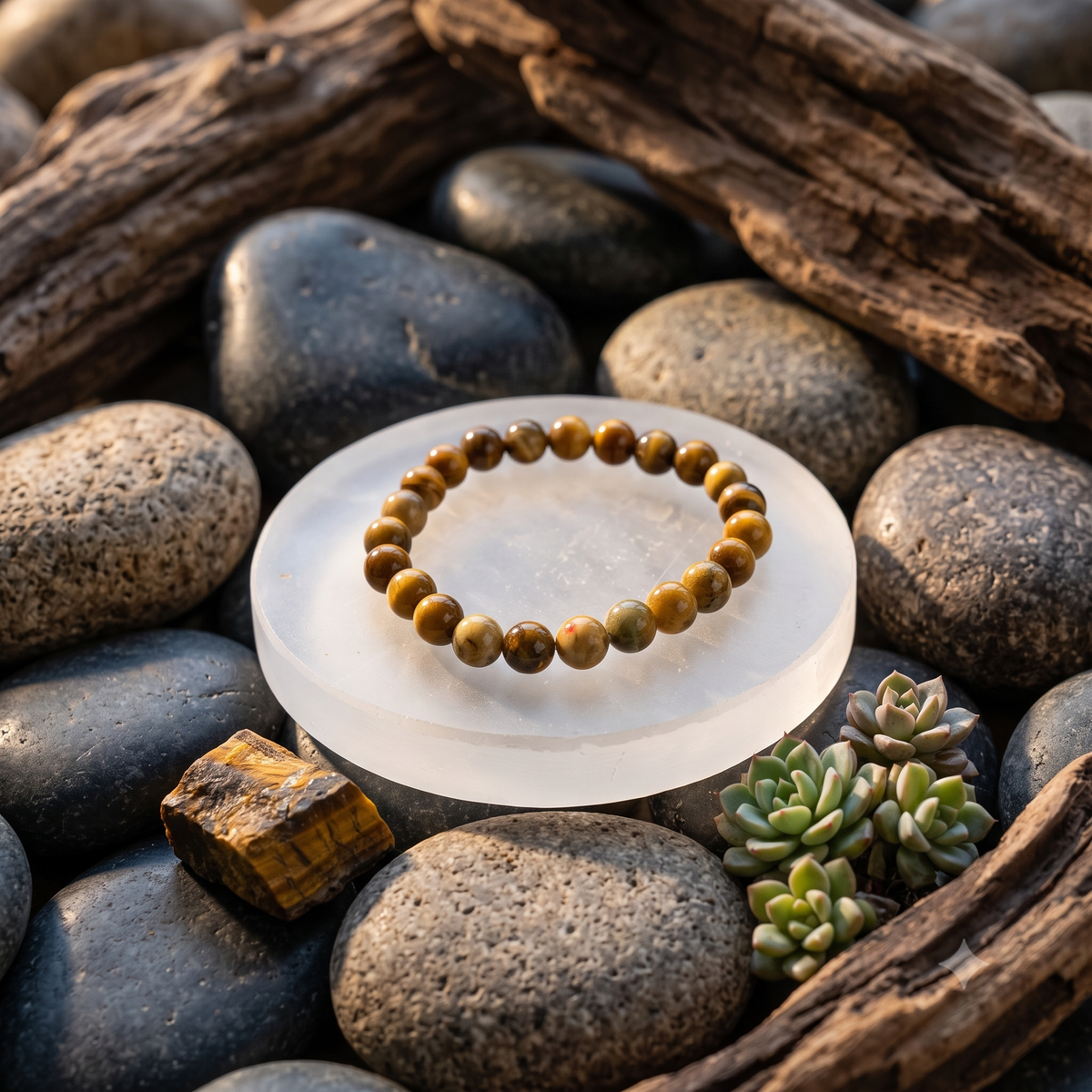 Natural Yellow Cat Eye Bracelet – 8 MM