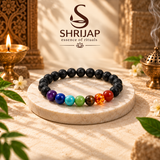 Natural 7 Chakra Lava Stone Bracelet – 8 MM