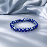 Natural Blue Evil Eye Bracelet 8 MM