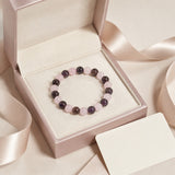 Rose Quartz & Amethyst Combination Bracelet – 8 MM