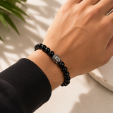Natural Black Tourmaline Buddha Bracelet – 8 MM