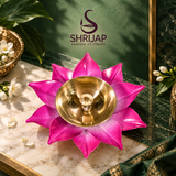 Sunflower Akhand Coloured Diya Small