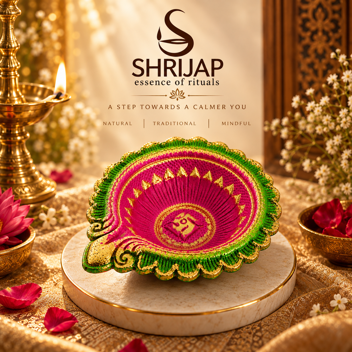 Decorative Painted Traditional Small Diya