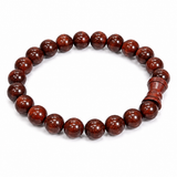 Natural Red Sandalwood Bracelet with Damru – 8 MM