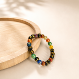 Natural Multi Colour Mantra Bracelet 8 MM