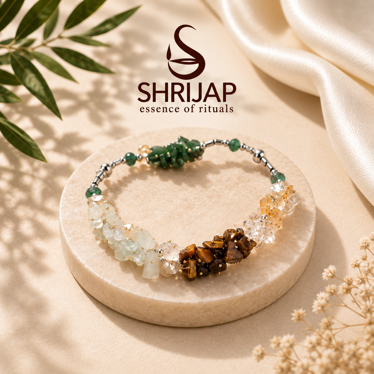 6 Crystal Chips Wealth Bracelet