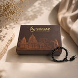 Natural Black Matte Karungali Wood Bracelet with Latkan – 6 MM