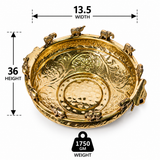 Elephant Embossed Brass Urli Big