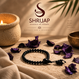 Natural Black Matte Karungali Wood Bracelet with Latkan – 6 MM